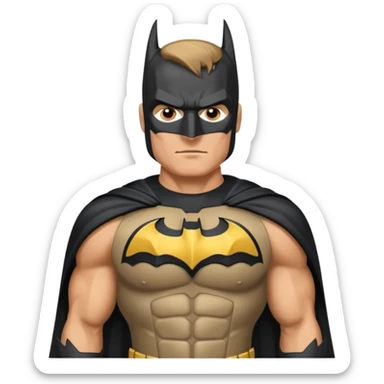 caucasian batman standing sticker