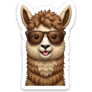 Llama with 🕶️ sticker