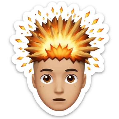 Через со взрывом на голове sticker