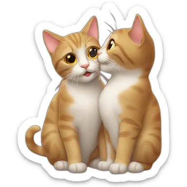 cat kiss sticker