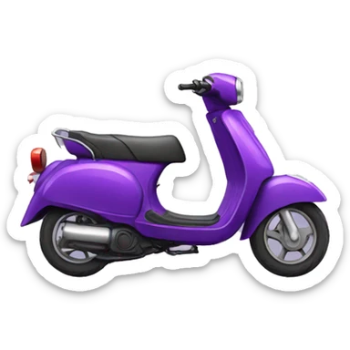 Purple moped sticker