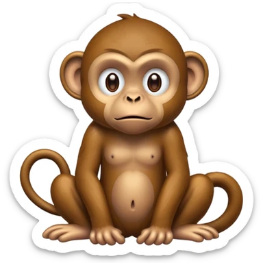 monkey with a poopy face sticker