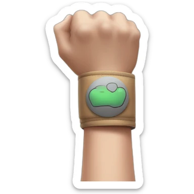 Wrist with pain sign at the site post boxing workout  sticker