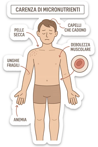 corpo umano in carenza di micronutrienti in italiano sticker