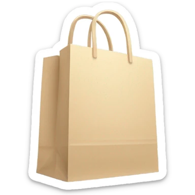 Beige shopping package  sticker