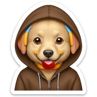 Labrador wearing a hoodie  sticker