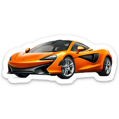 orange mclaren with plain orange background sticker