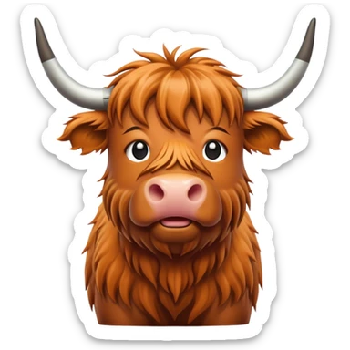Highland cow sticker