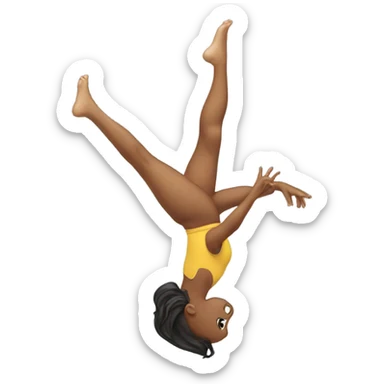 Pretty girl Back flip  sticker