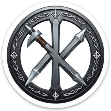 death metal nordic rune emblem sticker