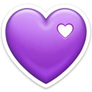 IOS's letter emoji but with a purple heart sticker