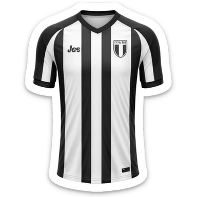 maillot football rayures noir sans numéro ni logo sticker