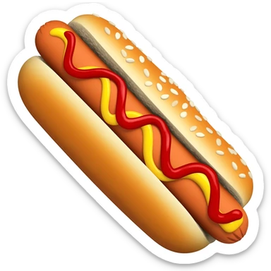 Hot dog sticker