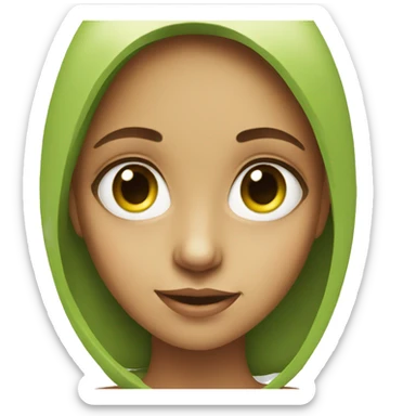 A girl with avocado eyes sticker