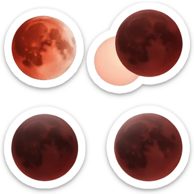 Red moon sticker
