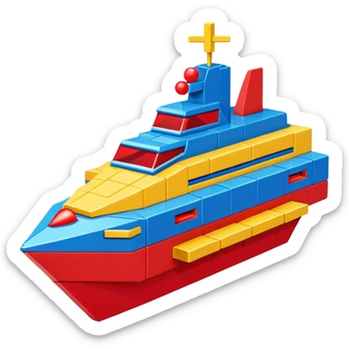 a galaga ship in a 1980s retro video game style sticker