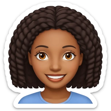 black women smile sticker
