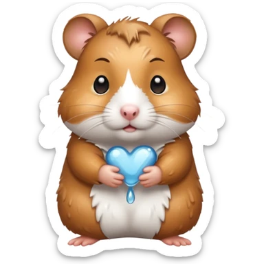 wet hamster  sticker