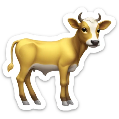 Yellow leg calf muscles sticker