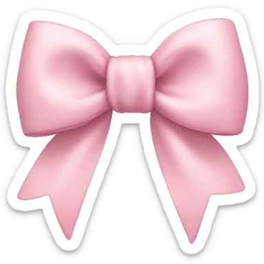 light pink bow sticker