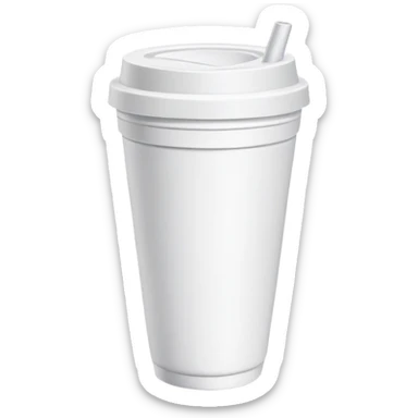 one styrofoam cup stacked inside another styrofoam cup sticker