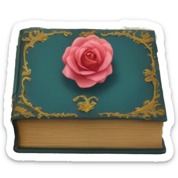 Vintage rococo book sticker