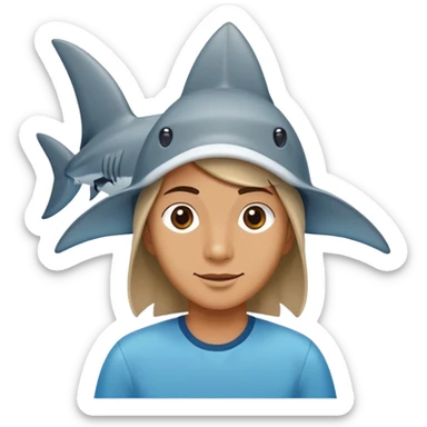 Un tiburón fon y sticker