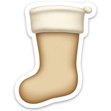 Beige christmas stocking sticker