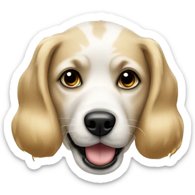 Dog with a gold chain  sticker