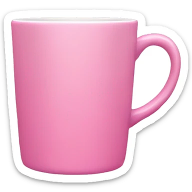 Single pink mug sticker