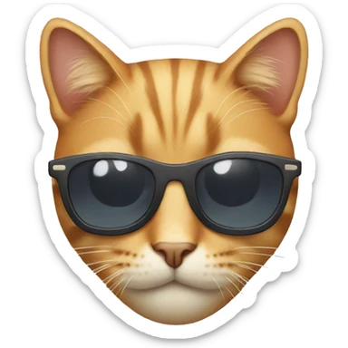 Cat with sunglasses sticker