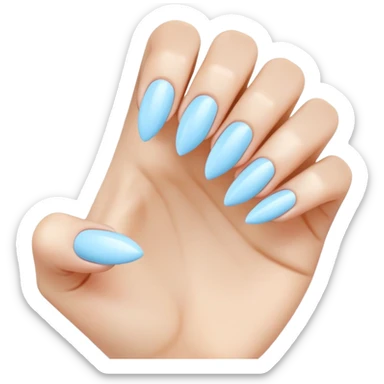 Light blue acrylic nails sticker