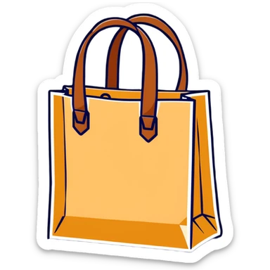 shopping bag with an Indiana Jones hat on top sticker