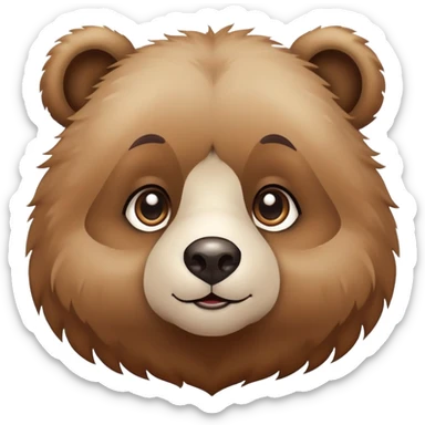 Cute bear cub with big eyes sticker