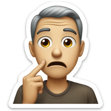 face pinching nose because of bad smel sticker