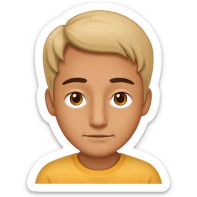 a nonchalant character, relaxed and indifferent sticker