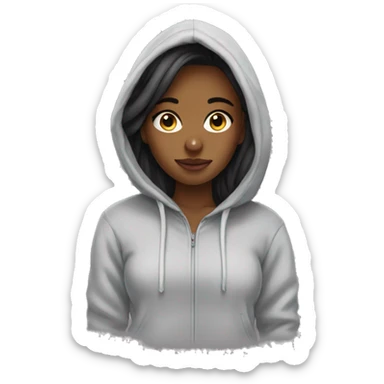 girl in boyfriends hoodie sticker