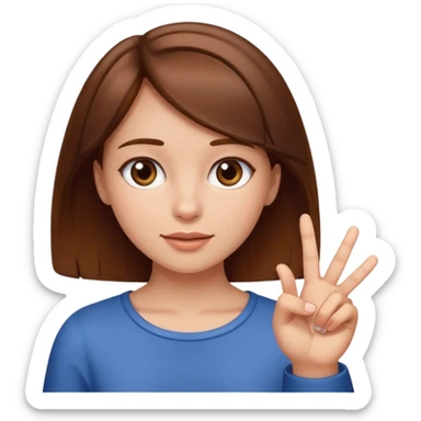 A girl tapping her fingers together sticker