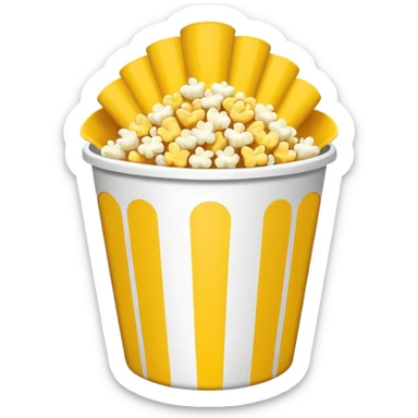 high definition emoji of a popcorn bucket with crisp edges sticker