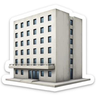 Berghain exterior, white background sticker