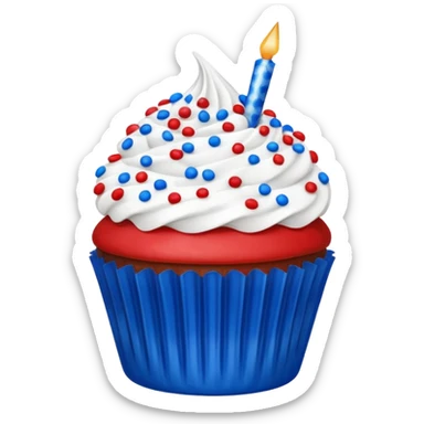 4th of july cupcake sticker