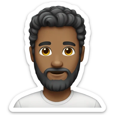 Man standing with beard mixed skin sticker