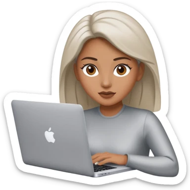 macbook pro woman sticker