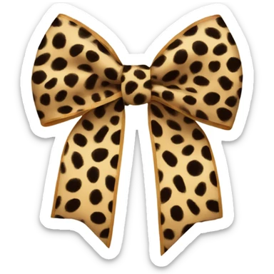 Cheetah print bow sticker