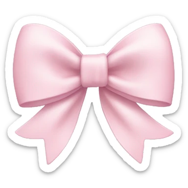Pale pink bow sticker