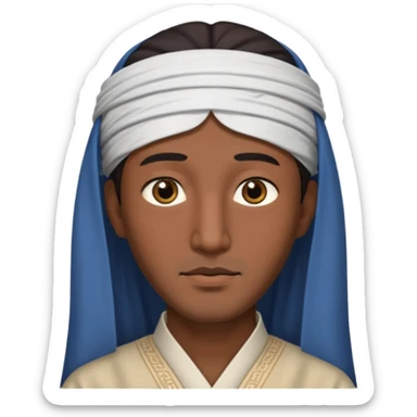 한국 사람인데 얼굴이 길고 아랍상에 피부톤이 까만 남자 sticker