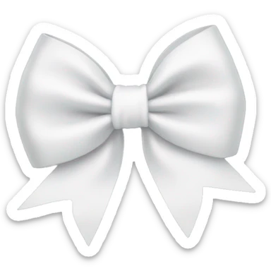 White bow sticker