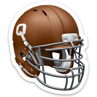 leather helmet college football quarterback sticker