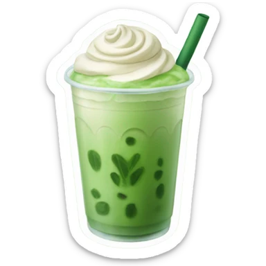 Iced matcha latte sticker