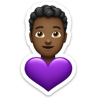 Black and Purple Heart sticker